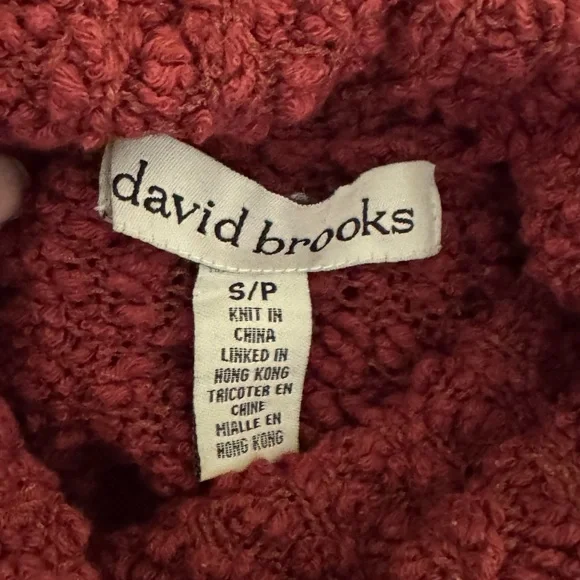 B-97 David Brooks Rust Red Turtle neck Long Sleeve Pullover Sweater Size S - Picture 12 of 15
